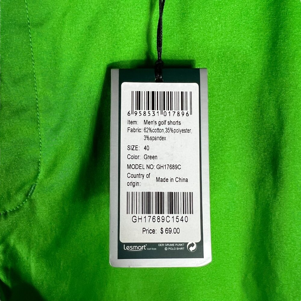 NWT Lesmart Men's Ultimate 365 Quick Dry Golf Shorts in Green Dri-Fit Size 40 - Picture 6 of 10
